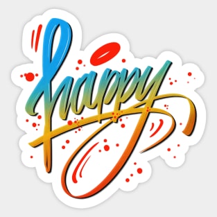 Happy Sticker